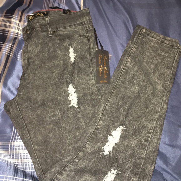 Dark Grey denim jeans with tags