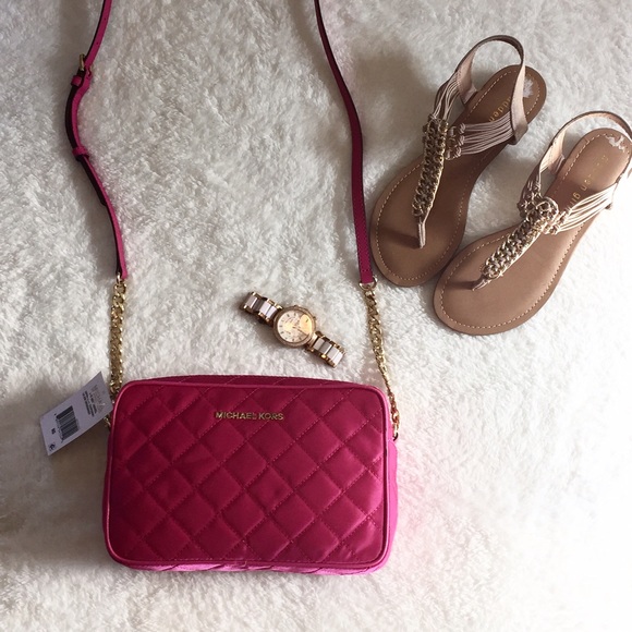NWT Michael Kors cross body- pink