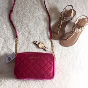 NWT Michael Kors cross body- pink