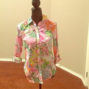 NWT Lily Pulitzer Target cotton button down  XS