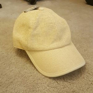 Natural material (paper yarn) baseball hat.