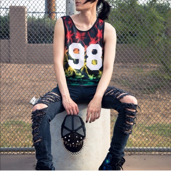 Hot Topic Shirts - ✔Final✔Palm Tree Color Tank Top Shirt Unisex Beach Hot Topic Shirts - ✔Final✔Palm Tree Color Tank Top Shirt Unisex Beach