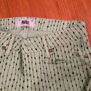 Mint Striped Paige Jeans
