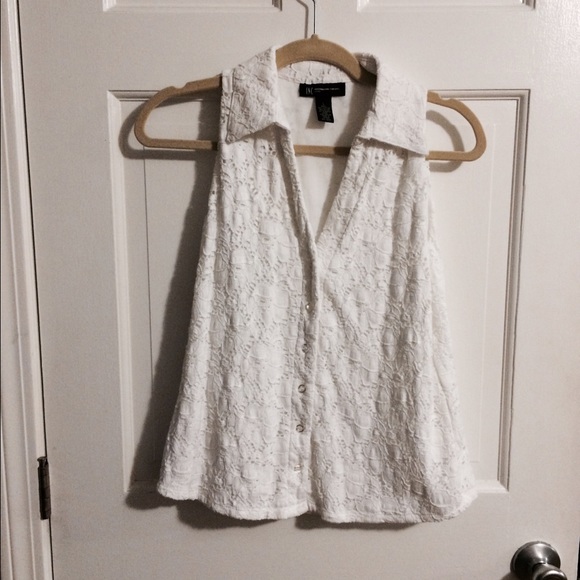 White lace halter blouse