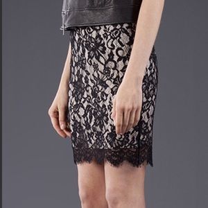 Haute Hippie lace mini skirt