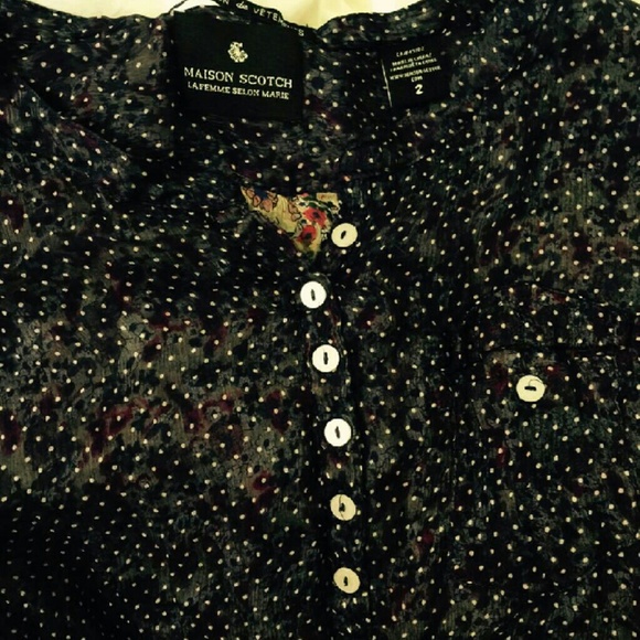 100% silk Mason and Scotch double layered tunic - Picture 2 of 4