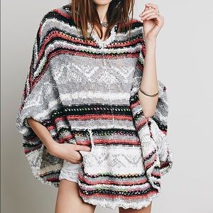 Free People Bubble Tea Batwing Poncho