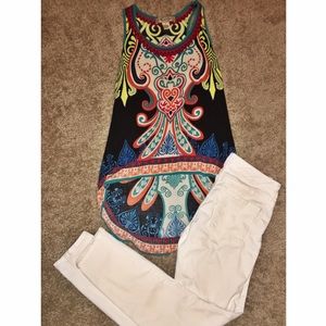 NWOT 💙💛Colorful High-Low Tank 💛💙