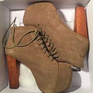 Jeffrey Campbell Lita Taupe Suede Wood