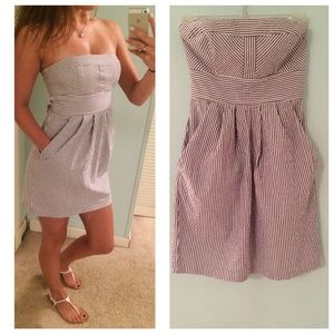 Adorable Seersucker Mini Dress