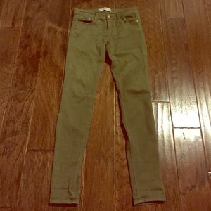Olive colour skinny jeans