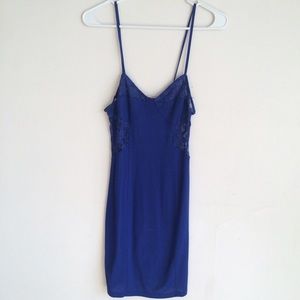 Silence & Noise Royal blue lace slip