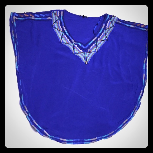 Cobalt blue poncho