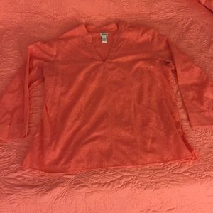 Tangerine V-Neck Shirt