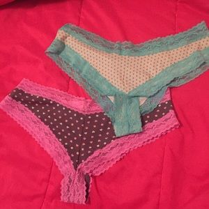 2 pairs of VS cheeky panties