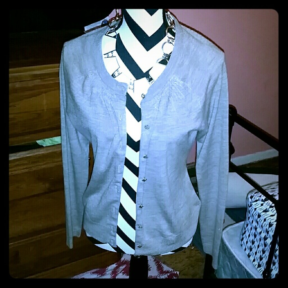 New york &company light khaki cardigan