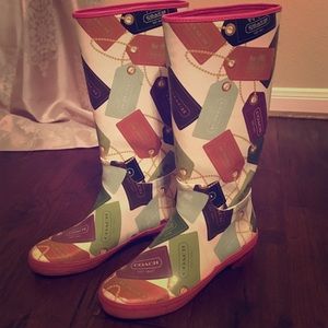 Coach rain boots size 7