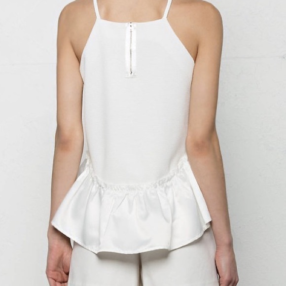 LAST ONE! White Peplum Top - Picture 3 of 4