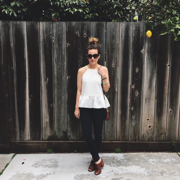 LAST ONE! White Peplum Top - Picture 4 of 4