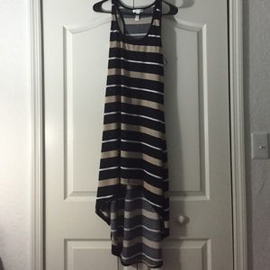 Junior Stripped Hi-Lo dress