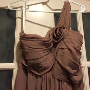 NEW LISTING. Pretty chocolate chiffon dress