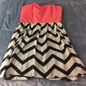 Strapless spring dress