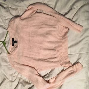 Pink cropped sweater