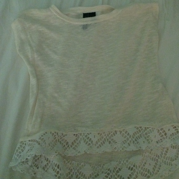 Full tilt short sleeve lace shirt