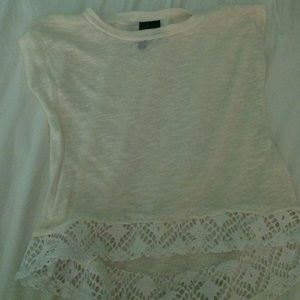 Full tilt short sleeve lace shirt