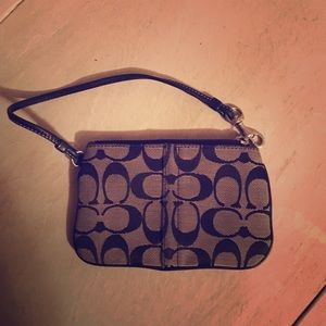 Coach black wristlet