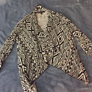 Sleeved printed poncho