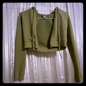 Cropped zipup hoodie