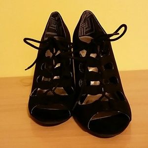 Lace-Up Open Toed Heels