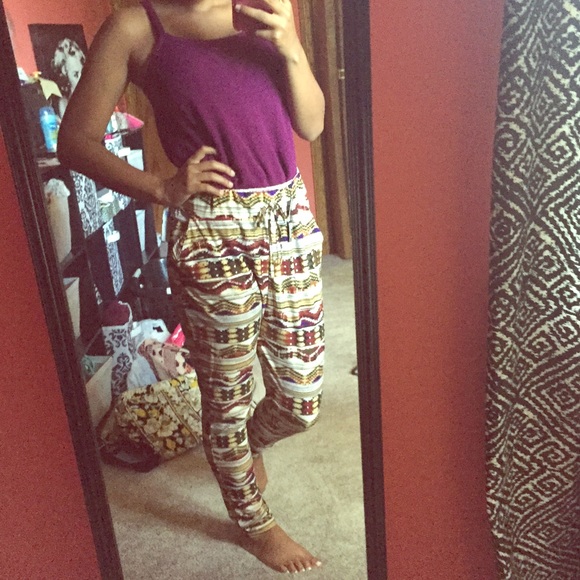 Tribal print jogger pants