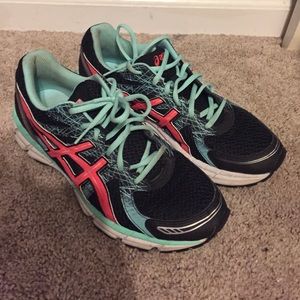 Asics Pink and Blue Running Shoes