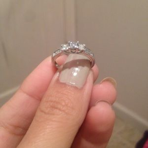 1/4 carat diamond white gold engagement ring