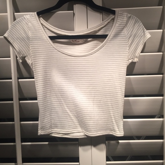 Striped Crop Shirt - Picture 1 of 2