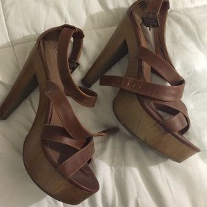 Mossimo Brown Leather Heels