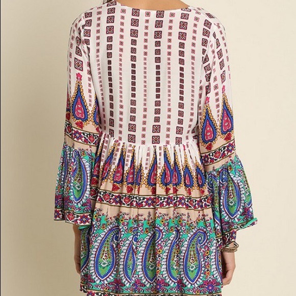 Last one • 1 hour sale Bohemian Tunic Print Dress - Picture 4 of 4