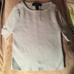 Cropped ribbed shirt