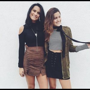 LF Millau micro suede skirt