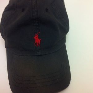 Polo Ralph Lauren Adjustable Hat Blk/Red