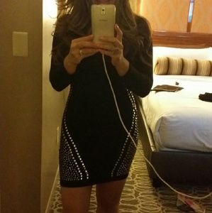 bebe black party dress