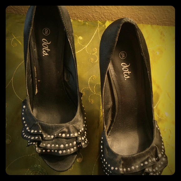 Black Rhinestone Heels - Picture 1 of 3