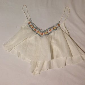 Tribal print crop top