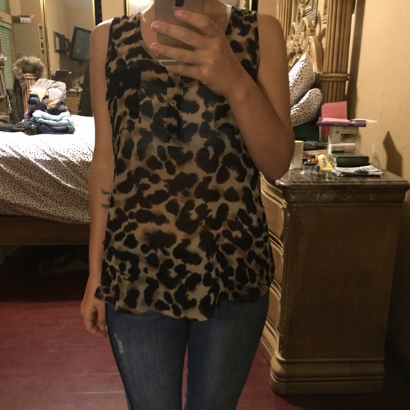 Leopard Chiffon Top