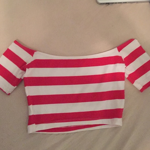 American apparel off the shoulder sailor shirt