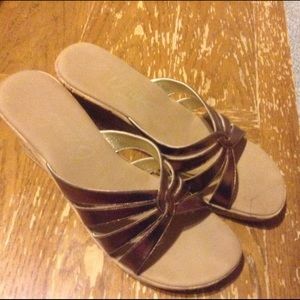Bronze Wedge Mule (worn twice)