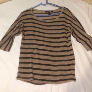 Brown/ black stripped knitted top
