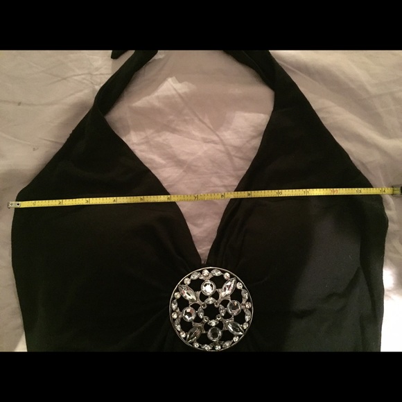 Black Cache Halter Top - Picture 4 of 4
